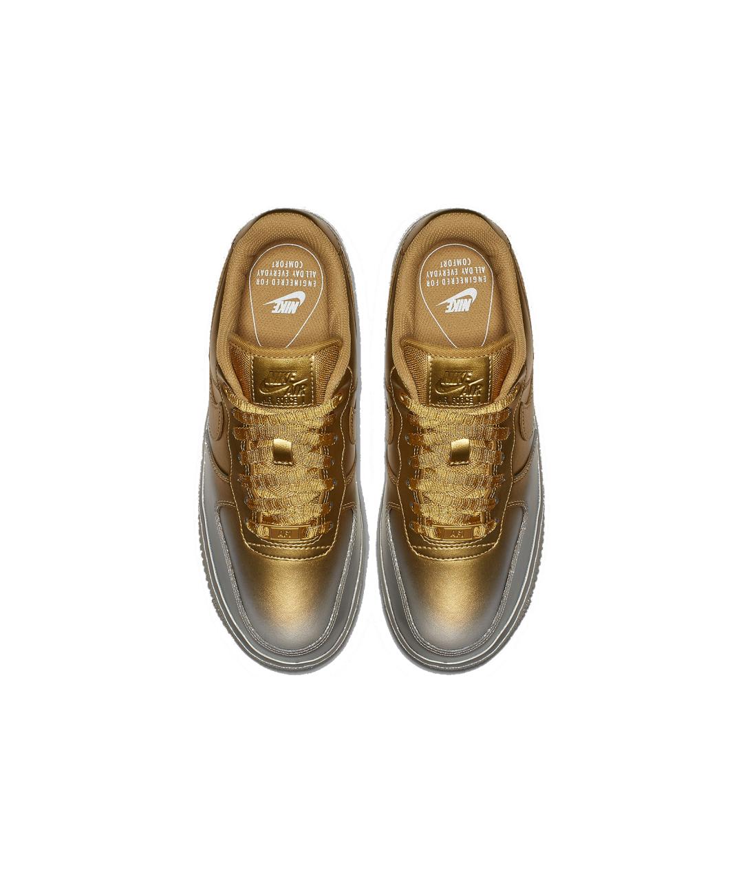 NIKE Золотые кожаные кроссовки, фото 5