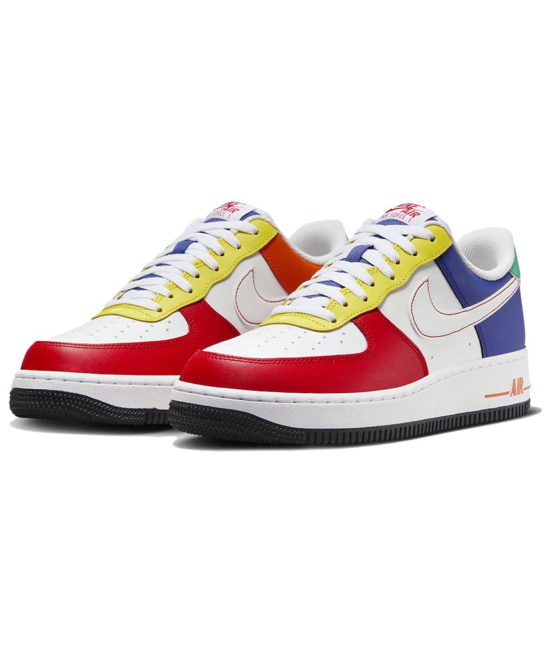 NIKE Белые кожаные низкие кроссовки / кеды, фото 4