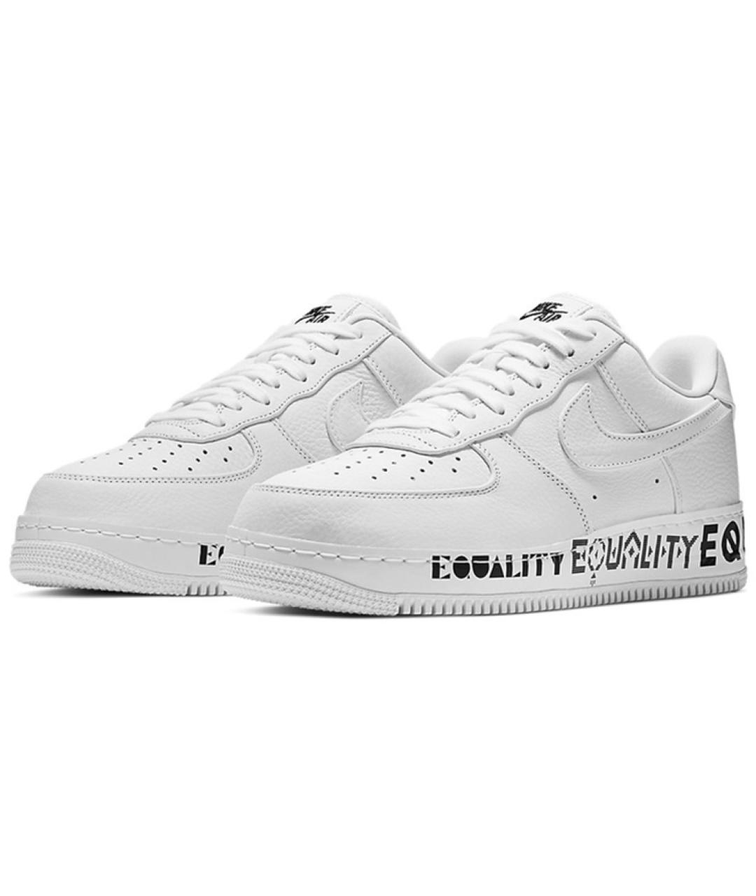 NIKE Белые кожаные низкие кроссовки / кеды, фото 3