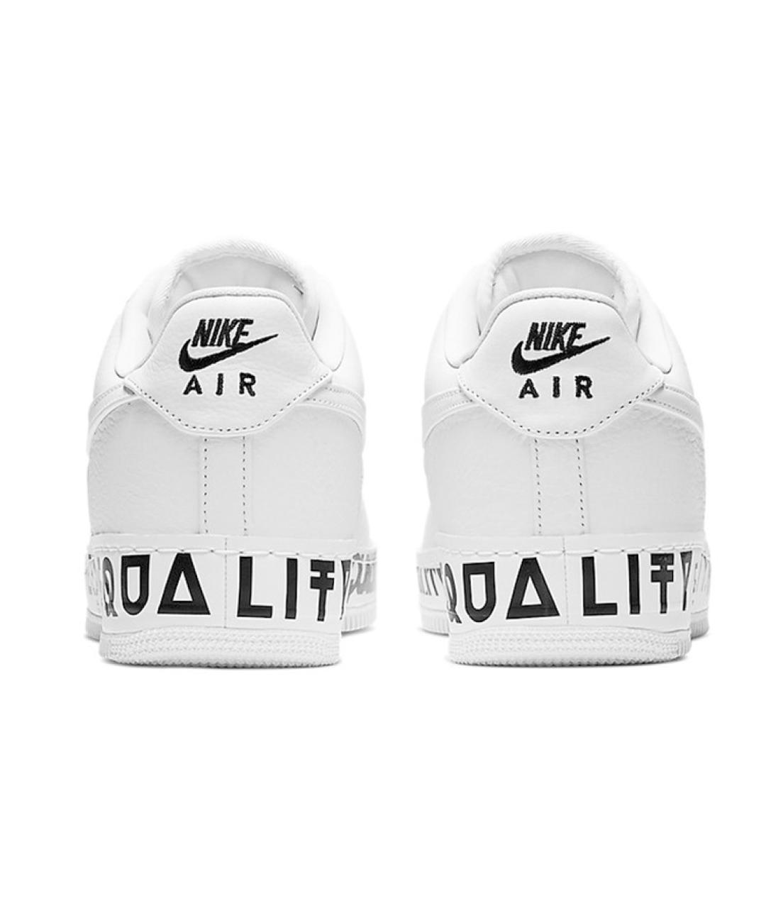 NIKE Белые кожаные низкие кроссовки / кеды, фото 4