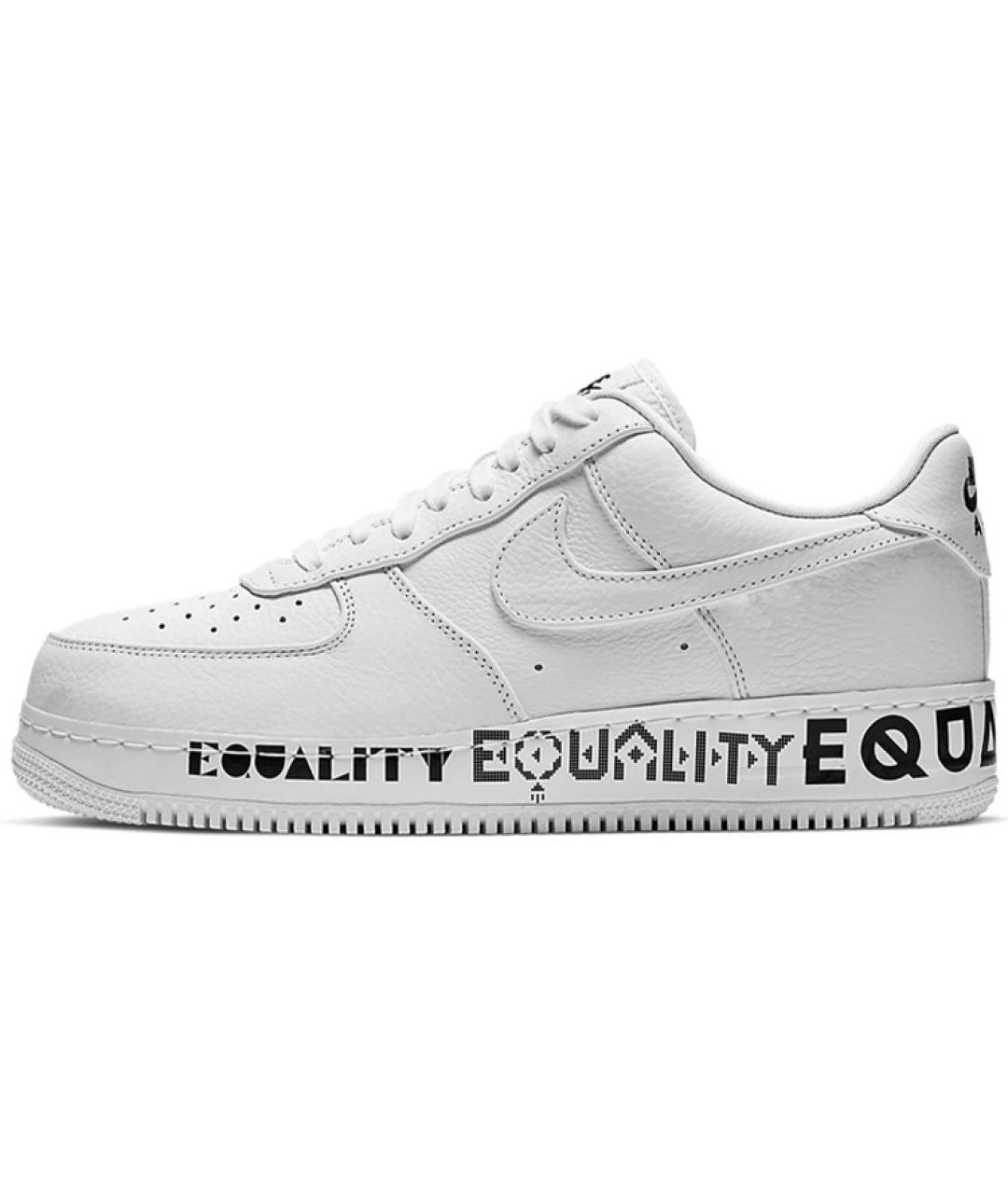 NIKE Белые кожаные низкие кроссовки / кеды, фото 2