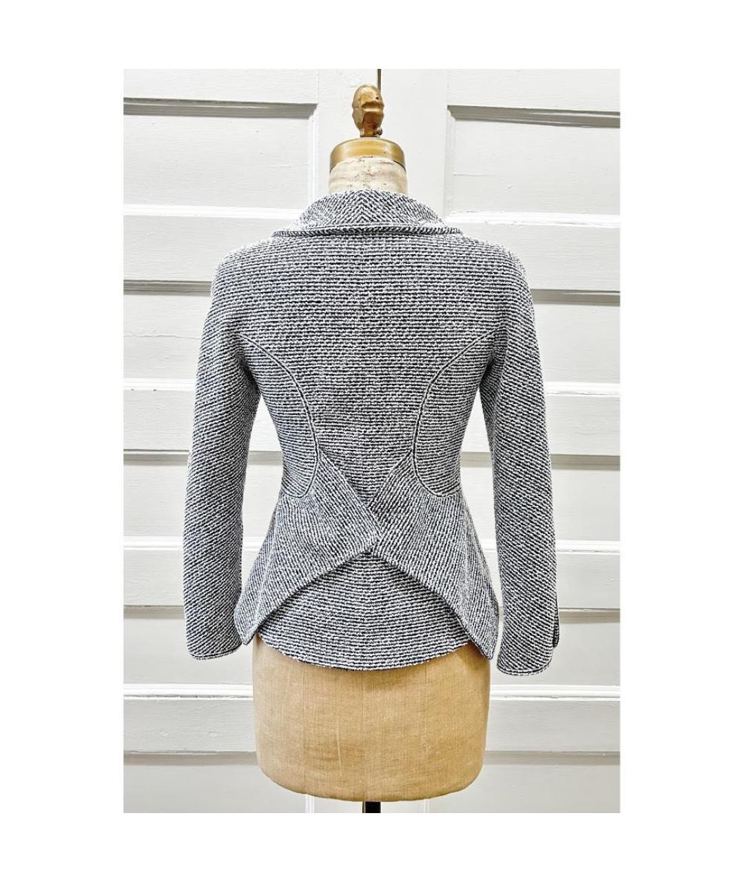 CHANEL Серый твидовый жакет/пиджак, фото 2