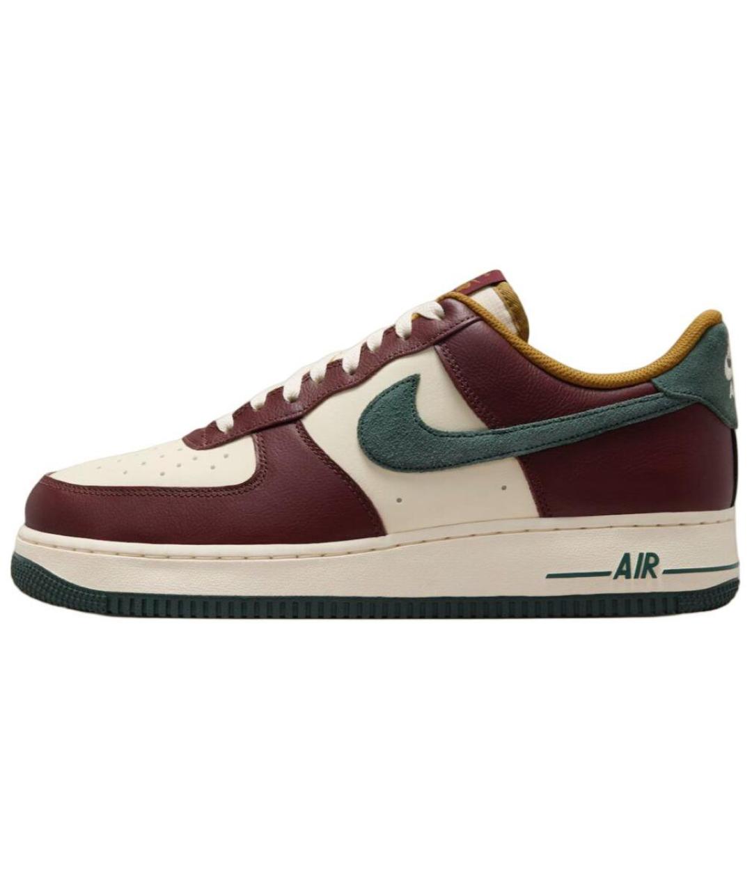 NIKE Коричневые кожаные низкие кроссовки / кеды, фото 2