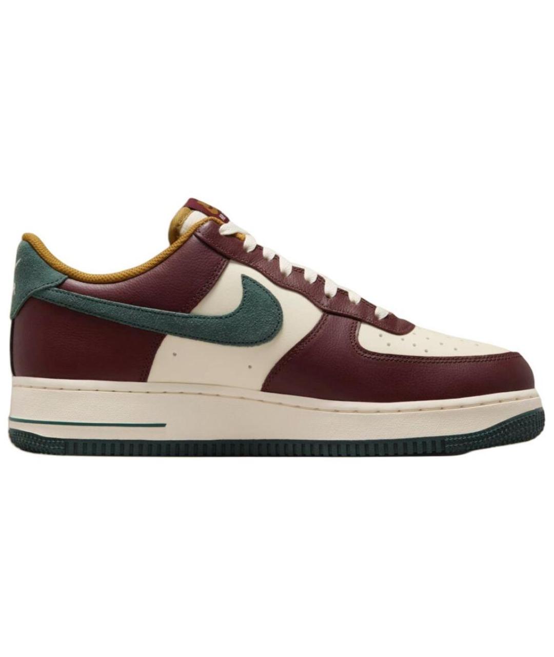 NIKE Коричневые кожаные низкие кроссовки / кеды, фото 3