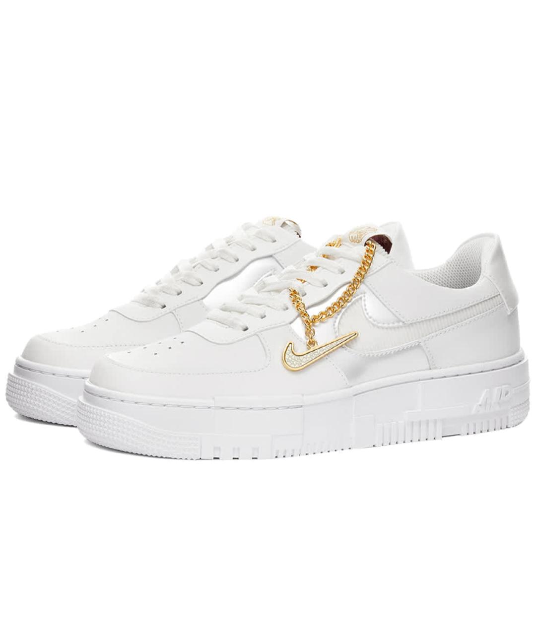 NIKE Белые кожаные кроссовки, фото 4