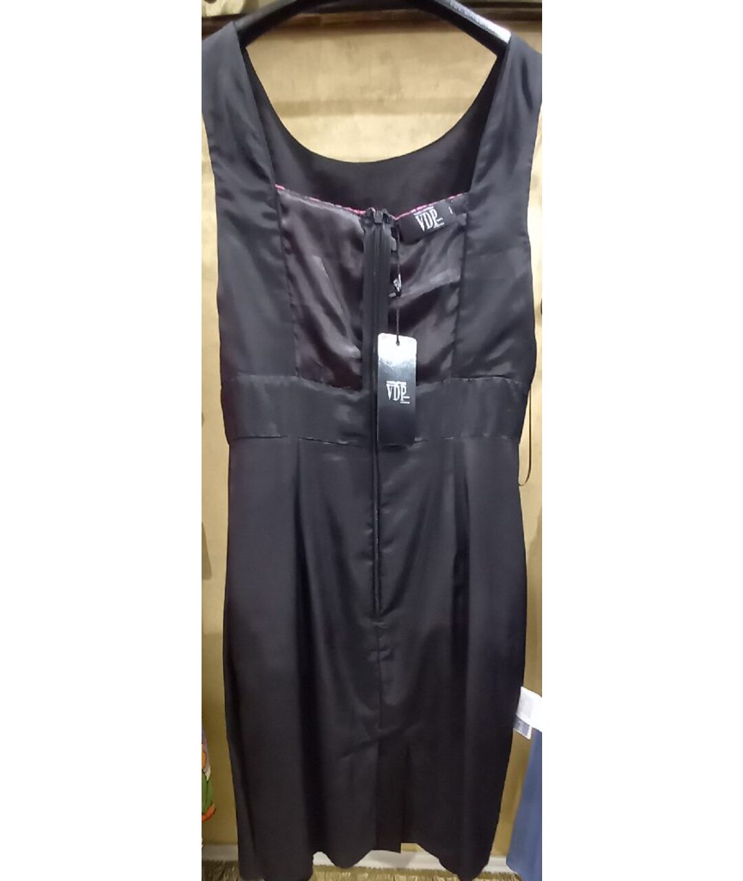 VDP Черное льняное платье, фото 3