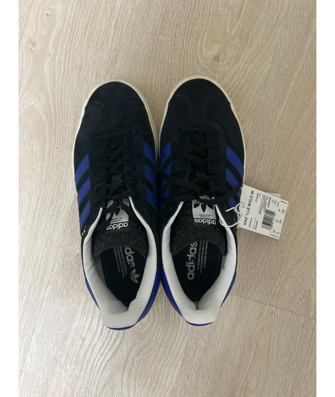 ADIDAS Темно-синие кожаные кеды, фото 3