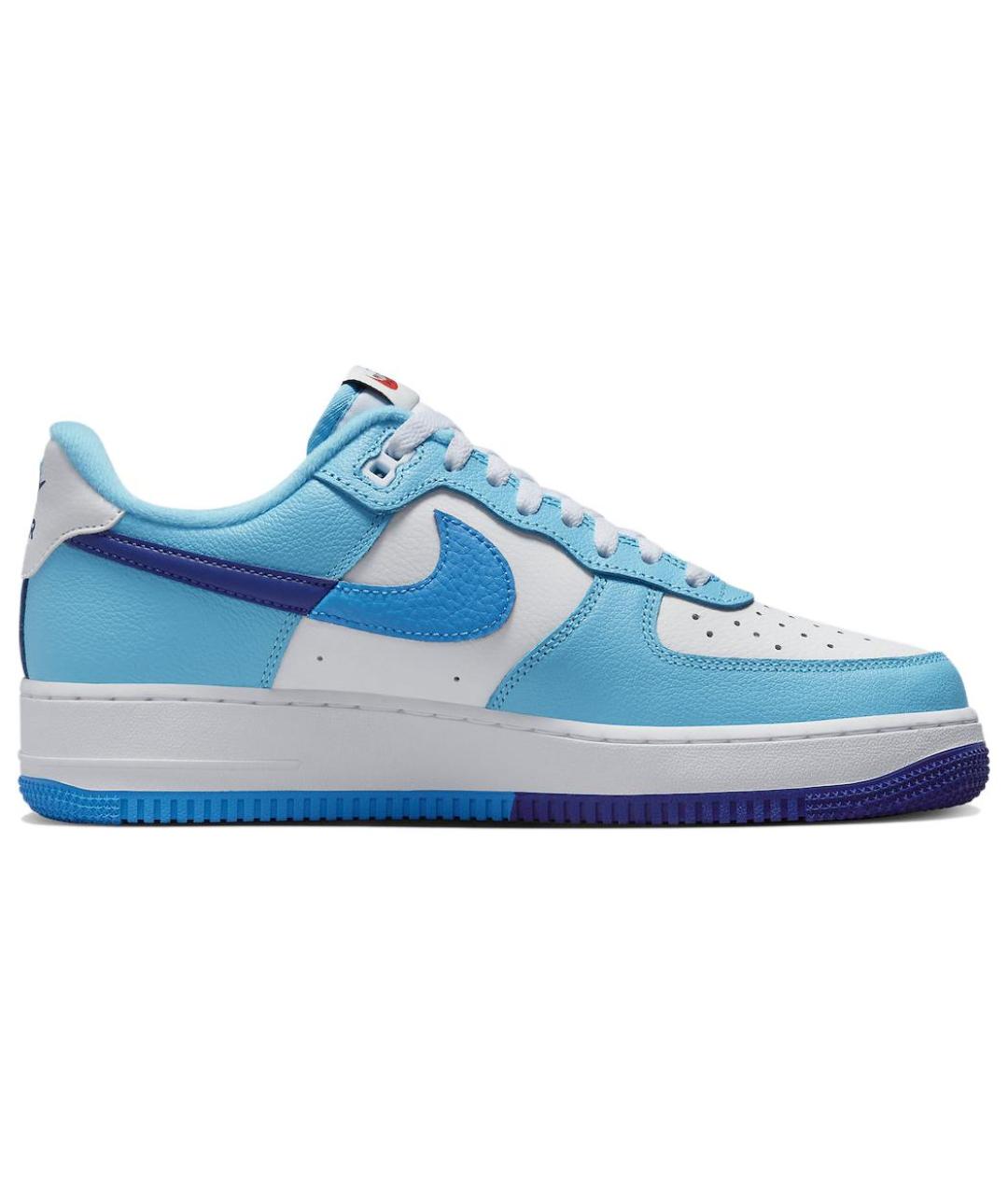 NIKE Голубые кожаные низкие кроссовки / кеды, фото 2