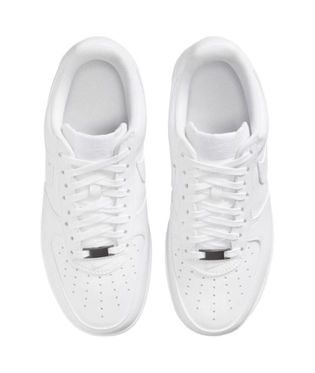 NIKE Белые кожаные низкие кроссовки / кеды, фото 5