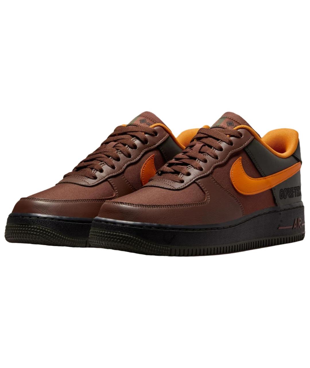 NIKE Коричневые кожаные кроссовки, фото 4