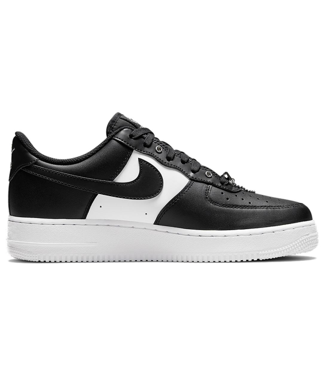 NIKE Черные кожаные низкие кроссовки / кеды, фото 3