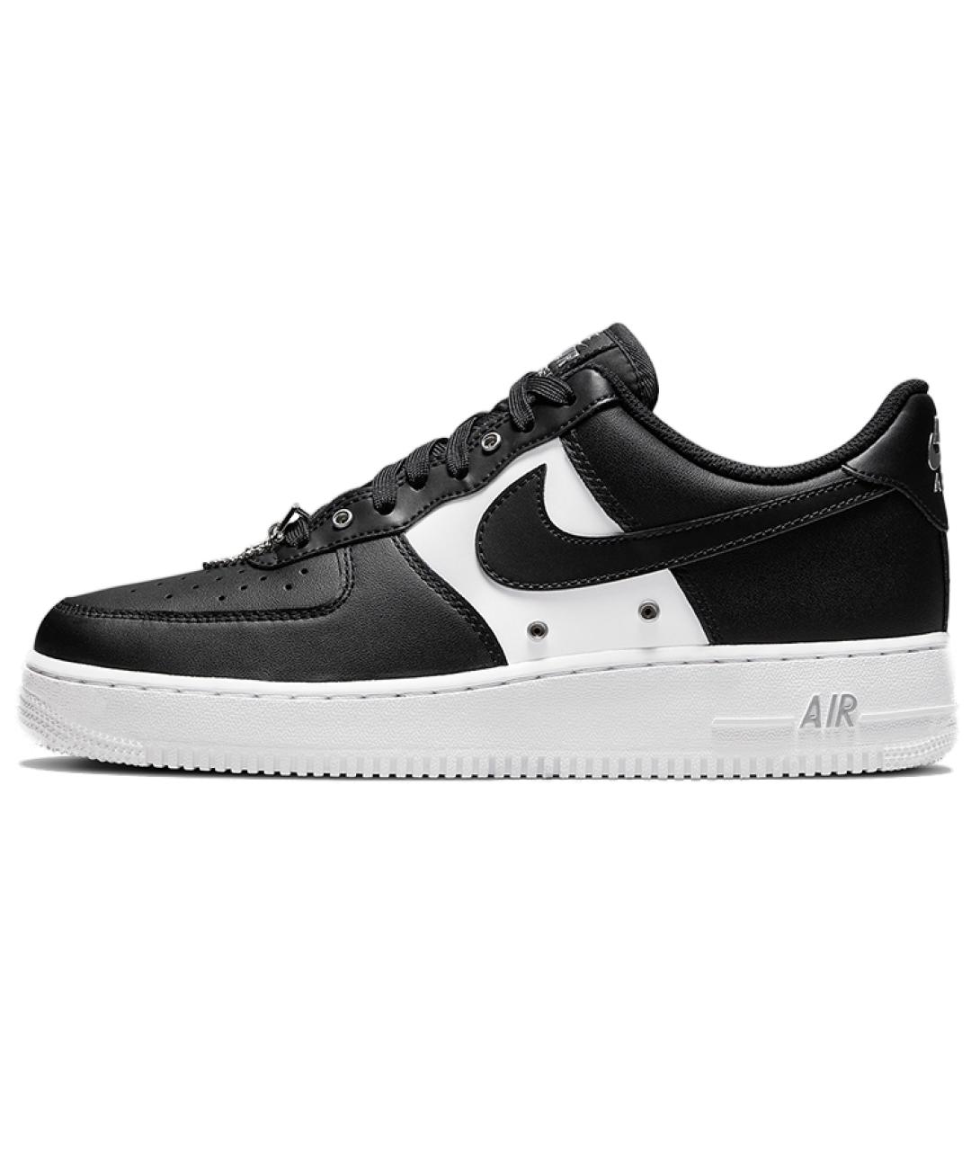 NIKE Черные кожаные низкие кроссовки / кеды, фото 2