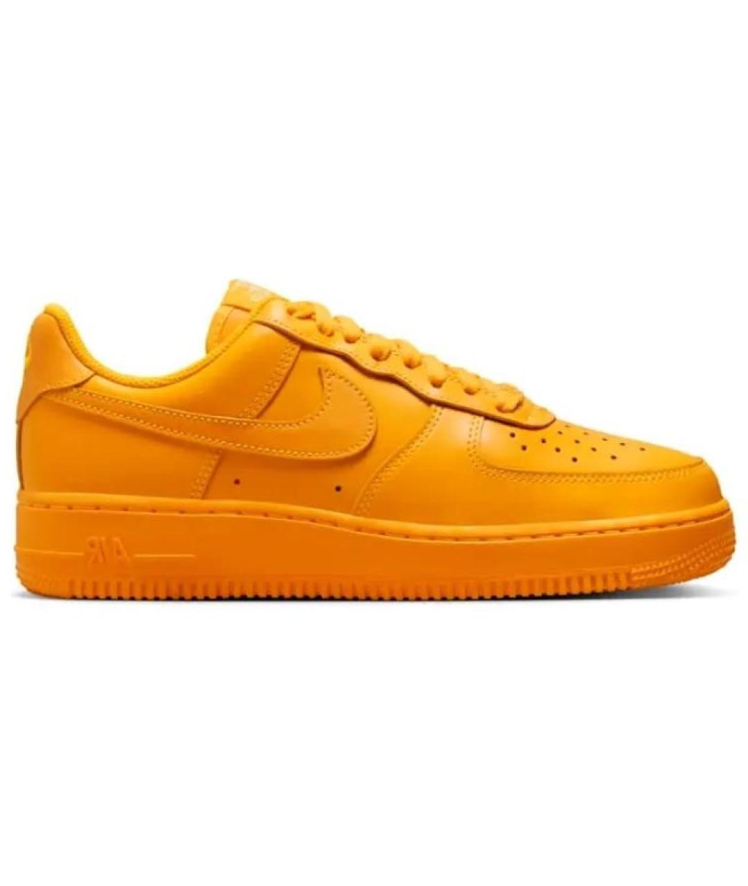 NIKE Оранжевое кожаные кроссовки, фото 1