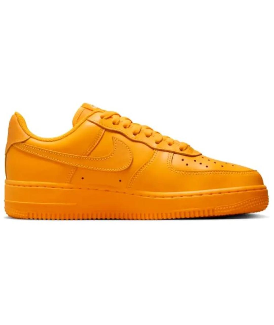 NIKE Оранжевое кожаные кроссовки, фото 2