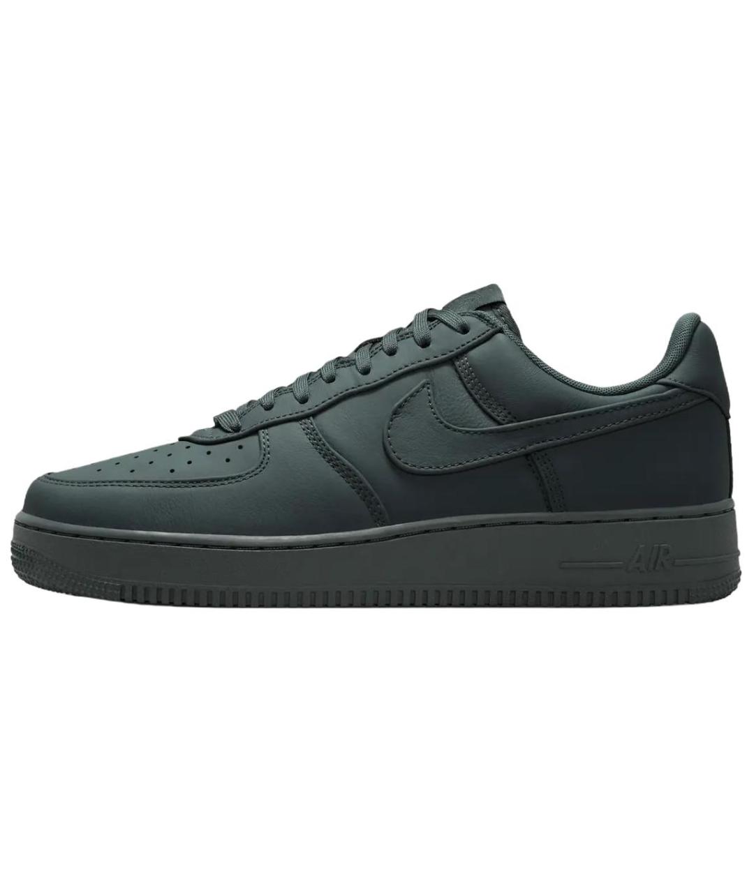NIKE Черные кожаные низкие кроссовки / кеды, фото 3