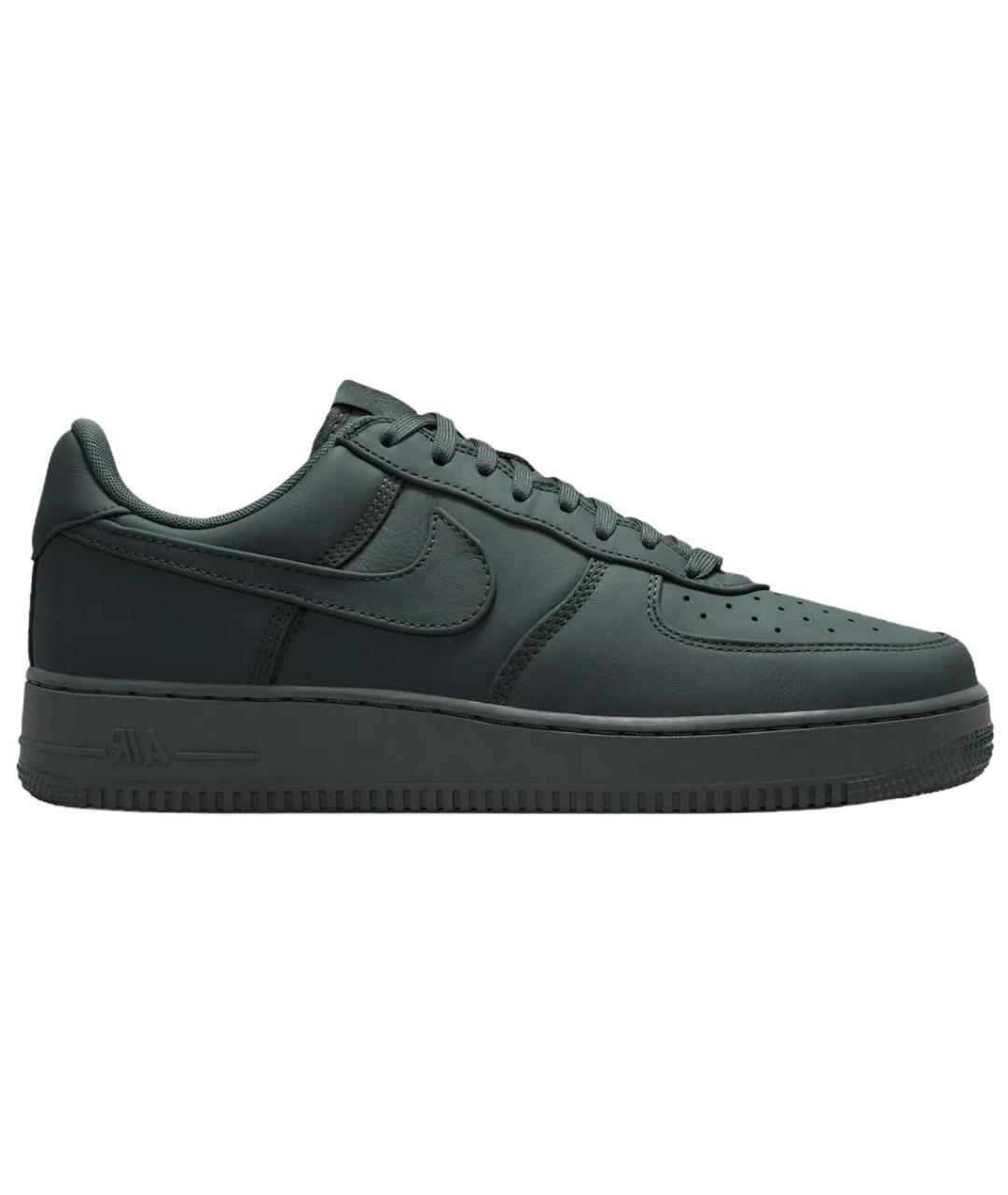 NIKE Черные кожаные низкие кроссовки / кеды, фото 1