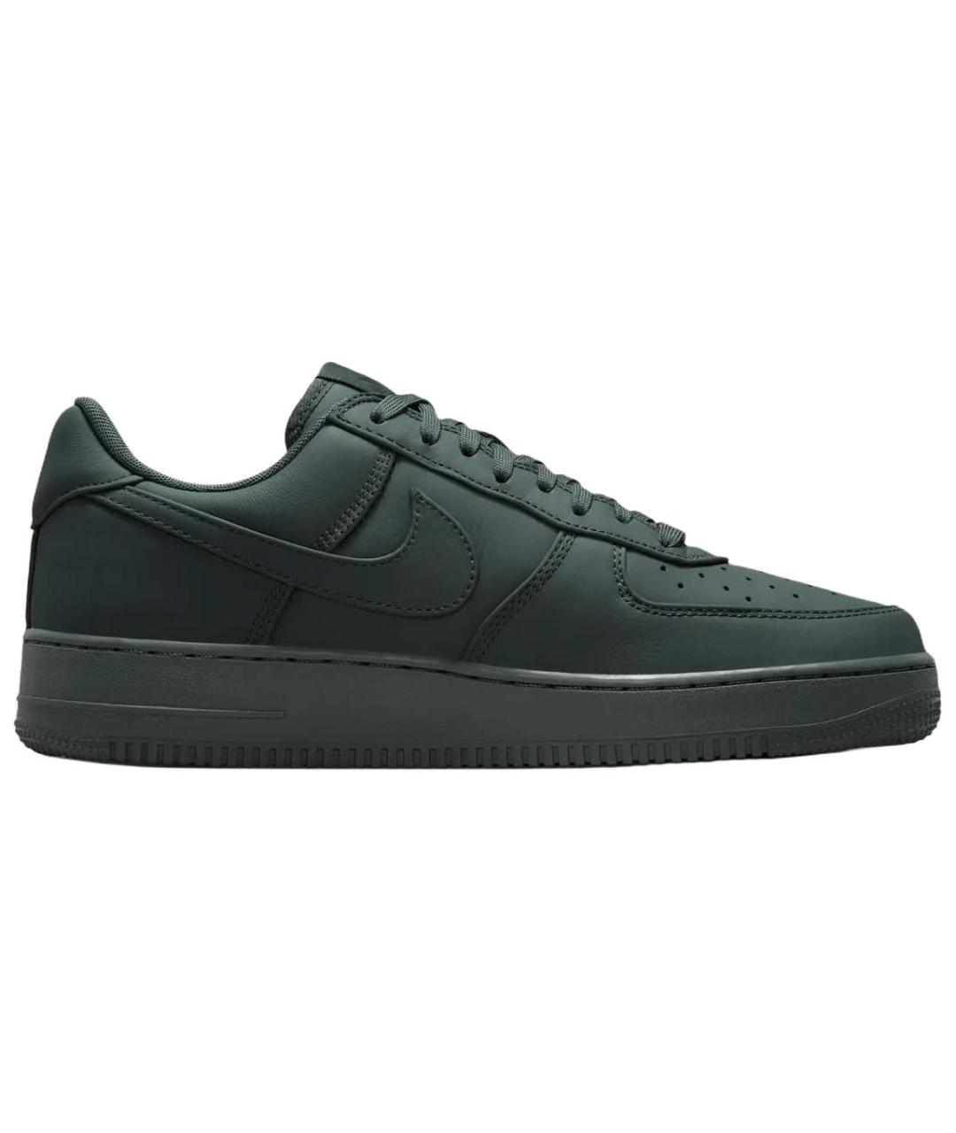 NIKE Черные кожаные низкие кроссовки / кеды, фото 2