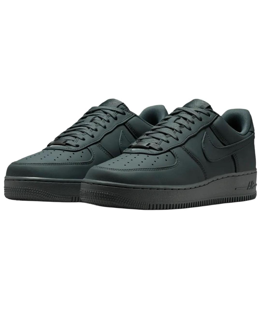 NIKE Черные кожаные низкие кроссовки / кеды, фото 4