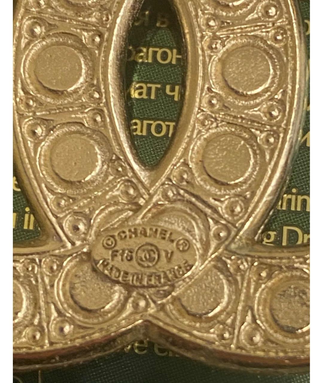 CHANEL Золотая металлическая булавка / брошь, фото 4