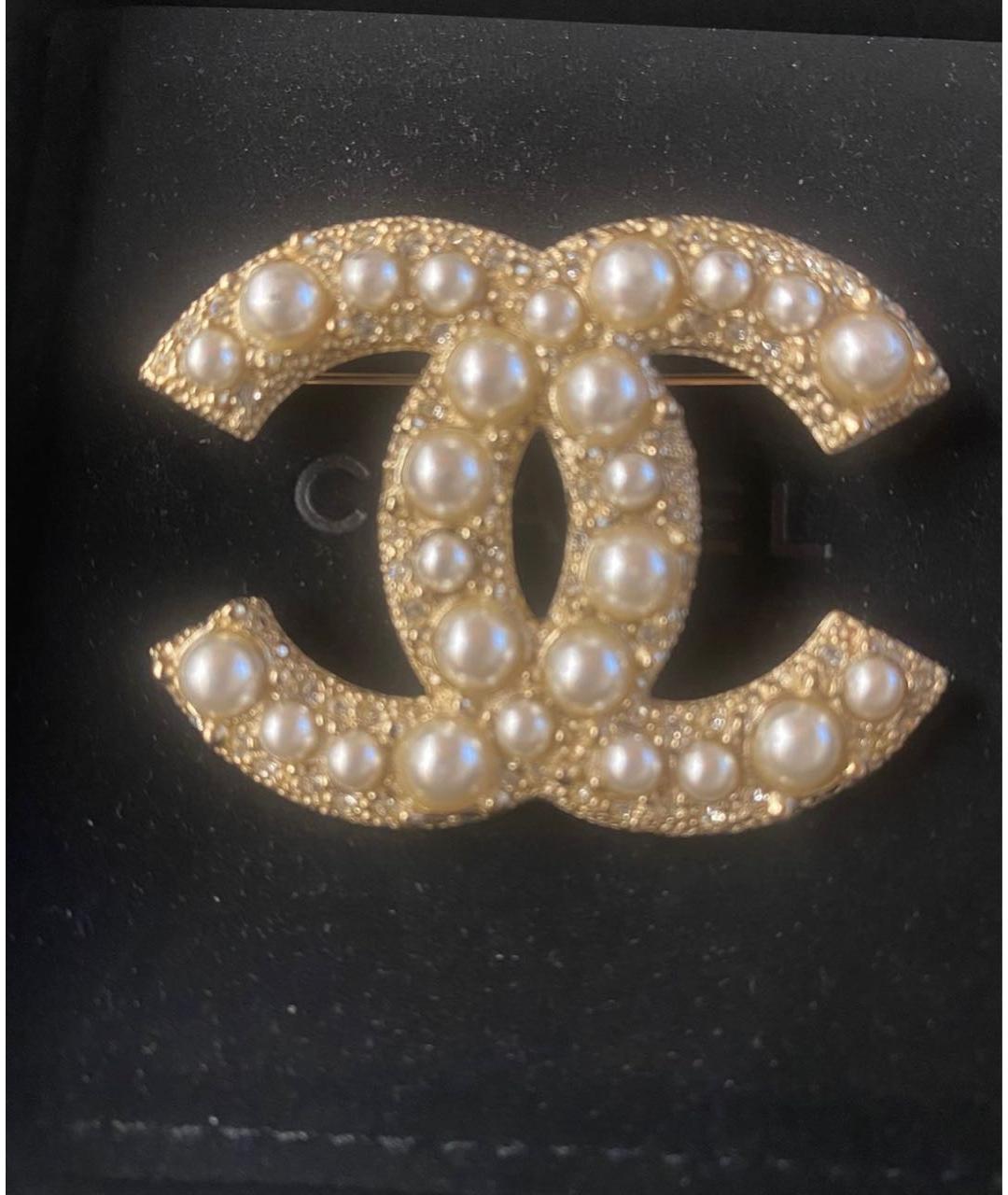 CHANEL Золотая металлическая булавка / брошь, фото 5