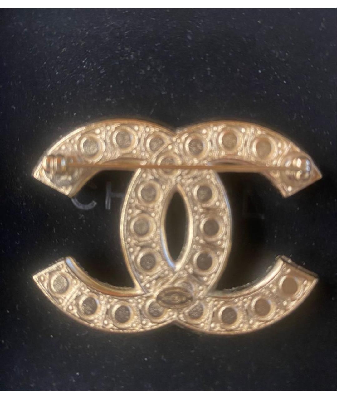 CHANEL Золотая металлическая булавка / брошь, фото 2
