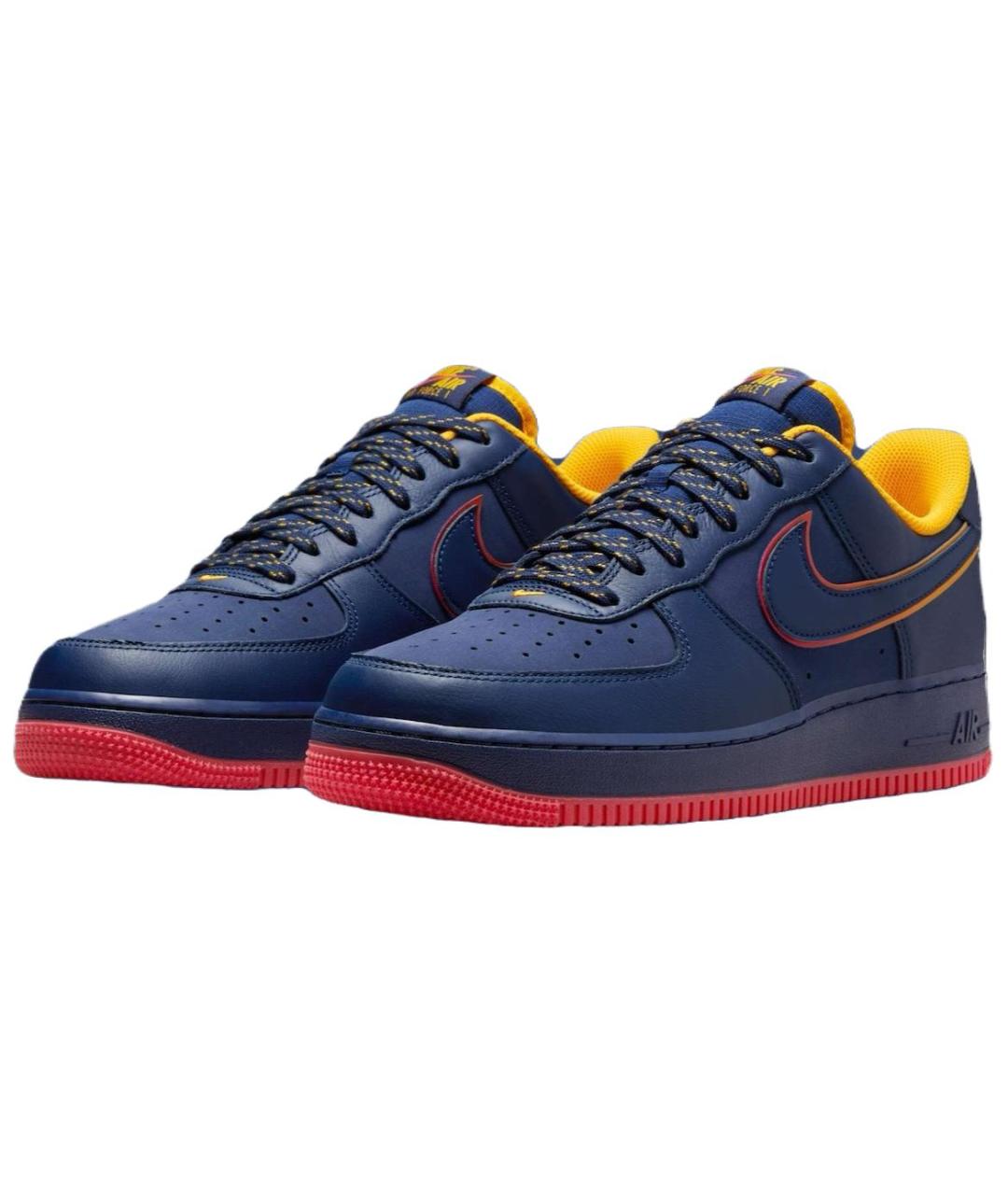 NIKE Синие кожаные кроссовки, фото 4