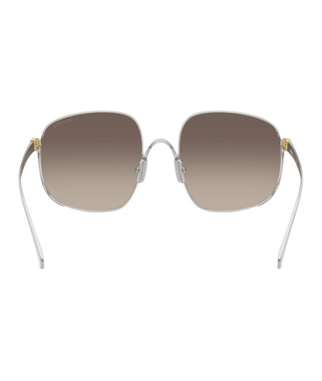 MIU MIU Серебряные металлические солнцезащитные очки, фото 5