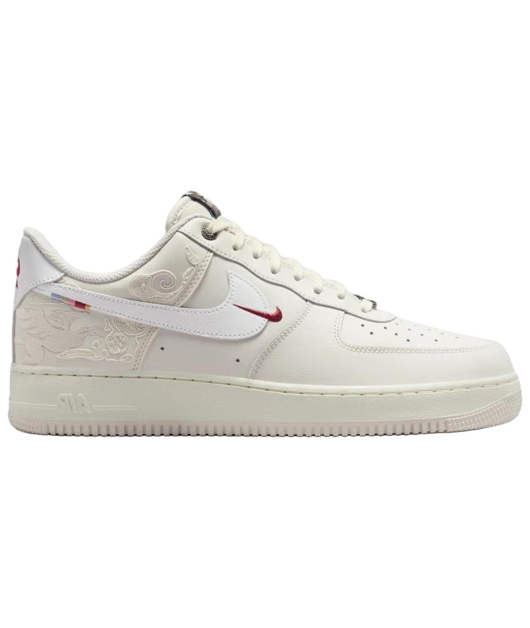 NIKE Белые кожаные низкие кроссовки / кеды, фото 1