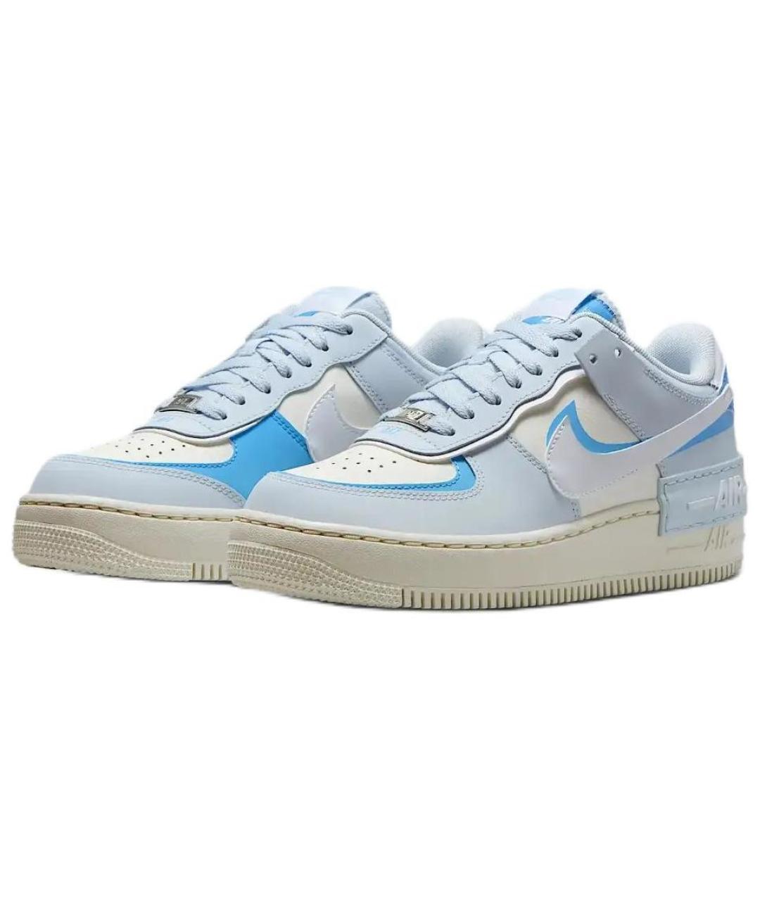 NIKE Синие кожаные кроссовки, фото 4