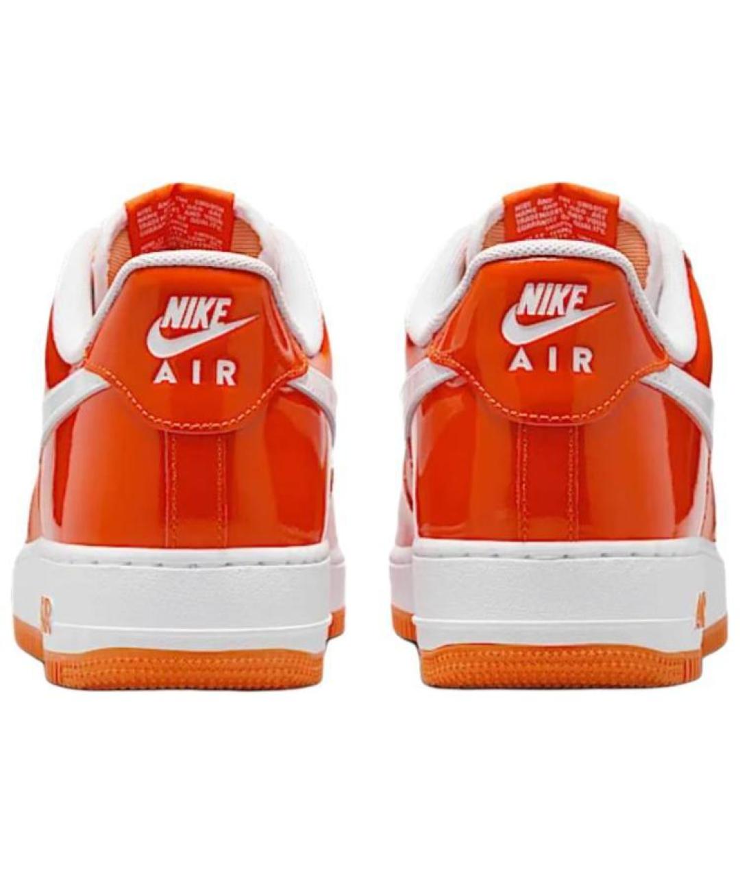 NIKE Оранжевое кожаные низкие кроссовки / кеды, фото 6