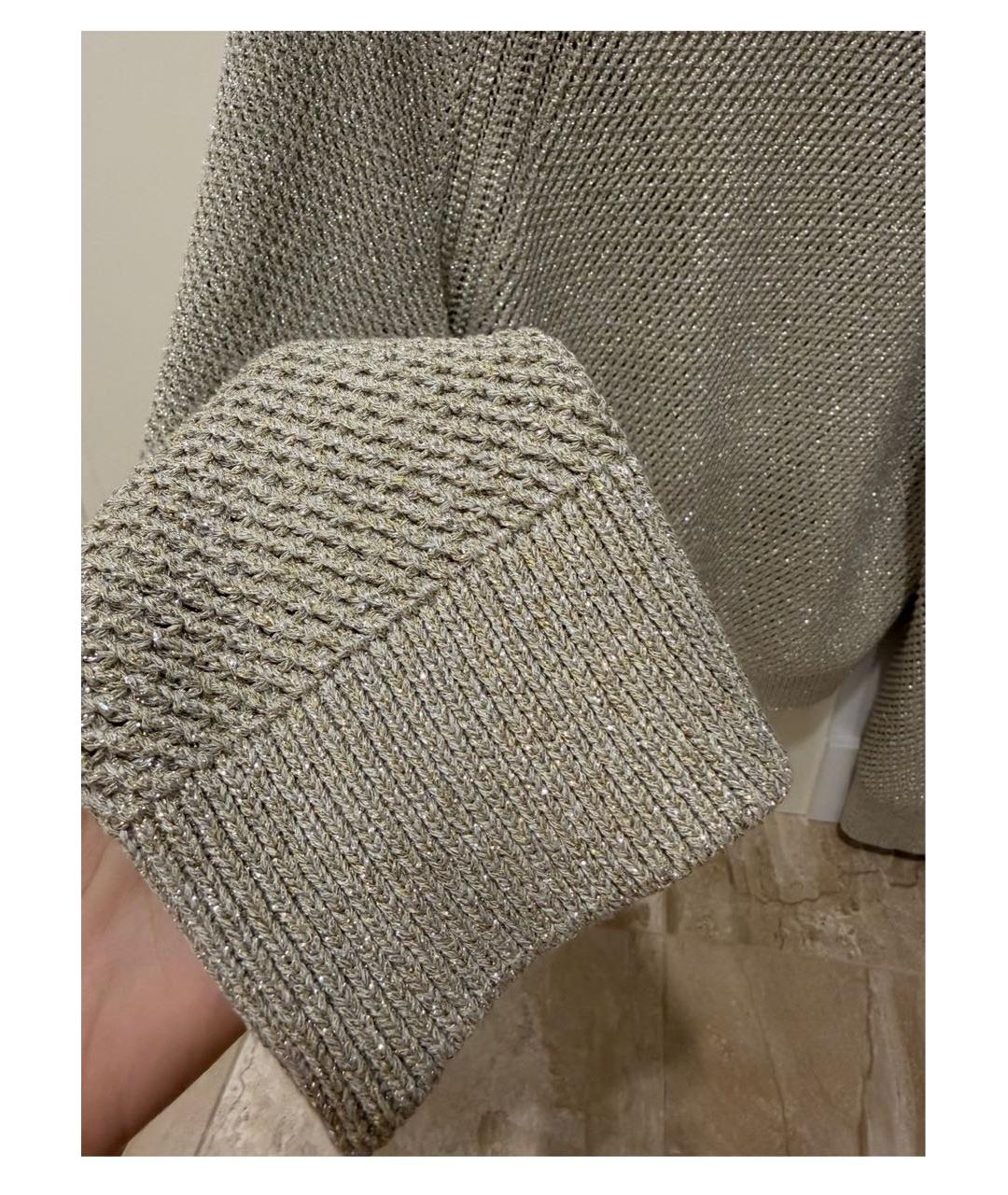 ULYANA SERGEENKO Бежевый вискозный кардиган, фото 5