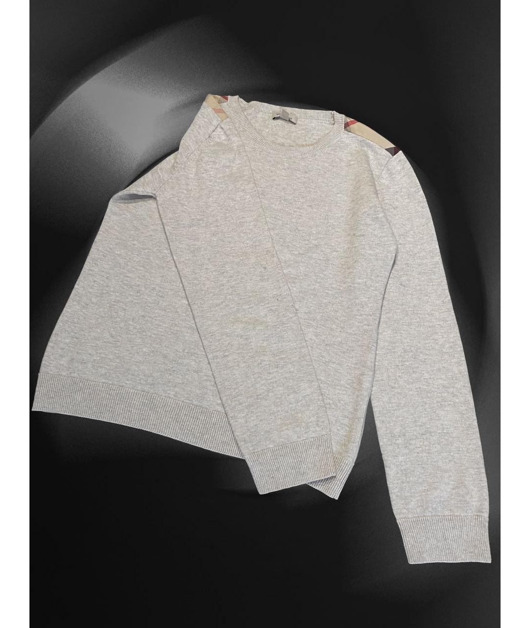 BURBERRY Бежевый хлопковый джемпер / свитер, фото 2