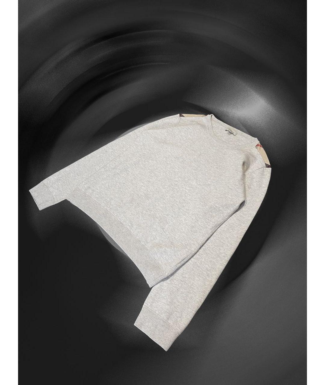 BURBERRY Бежевый хлопковый джемпер / свитер, фото 4