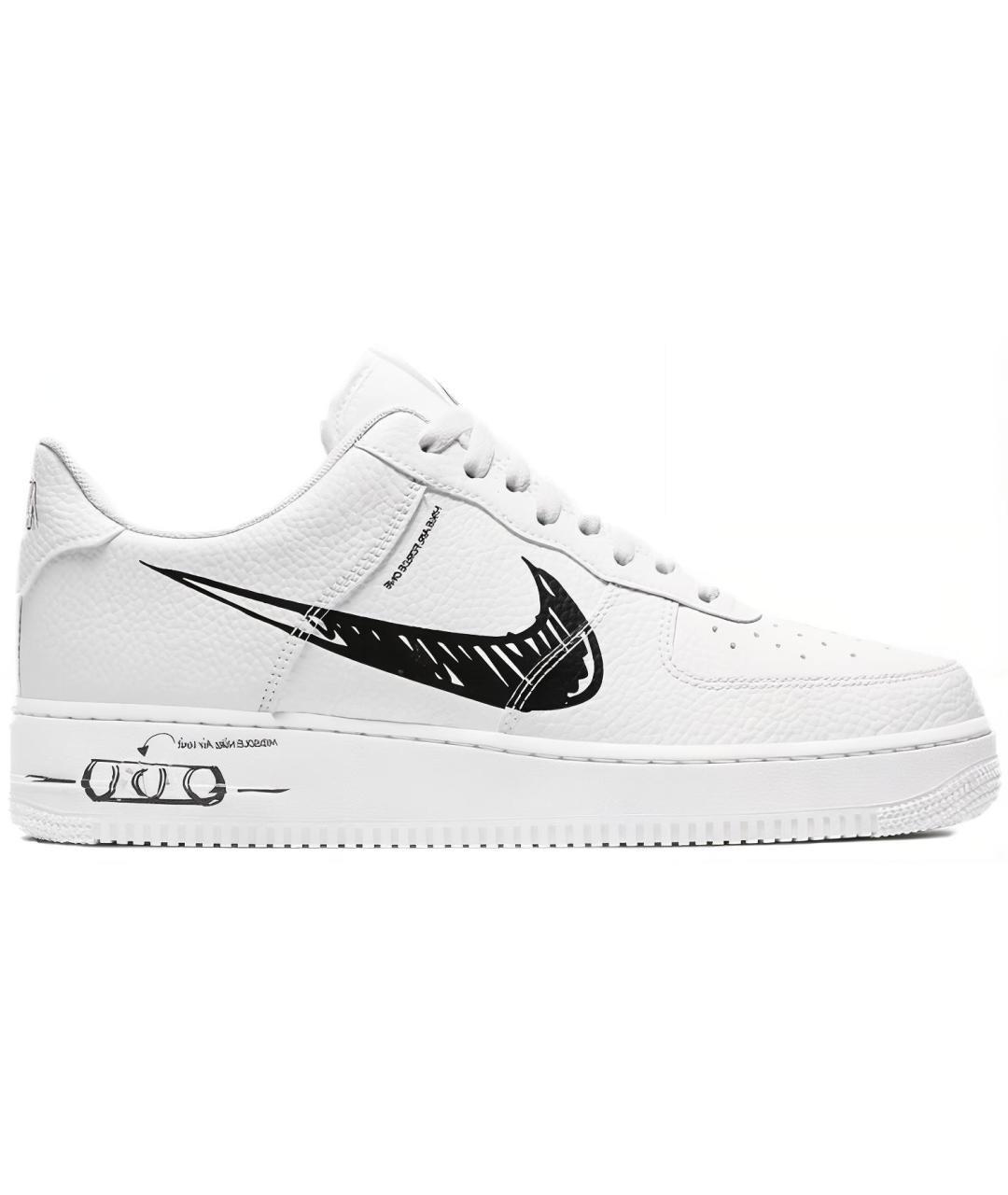 NIKE Белые кожаные кроссовки, фото 1
