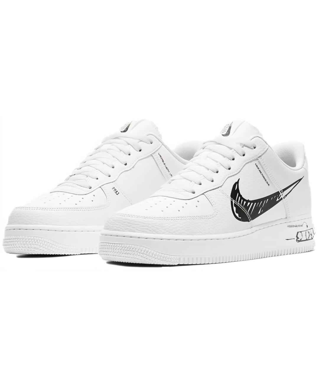 NIKE Белые кожаные кроссовки, фото 4