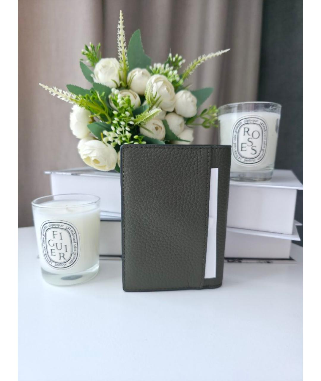 MICHAEL KORS Хаки кожаный кардхолдер, фото 7