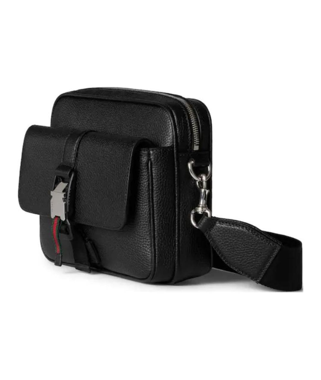 GUCCI Черная кожаная сумка на плечо, фото 2