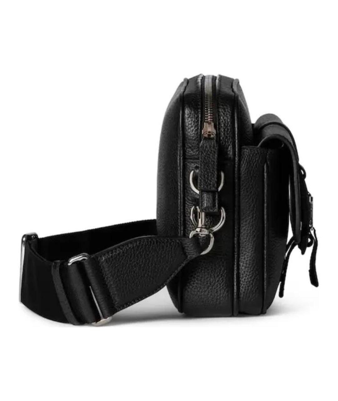 GUCCI Черная кожаная сумка на плечо, фото 3