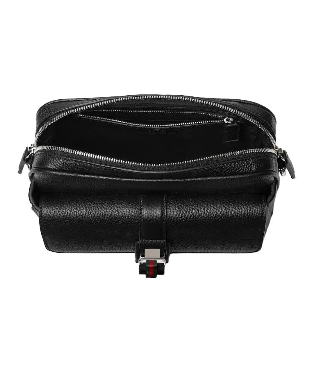 GUCCI Черная кожаная сумка на плечо, фото 5