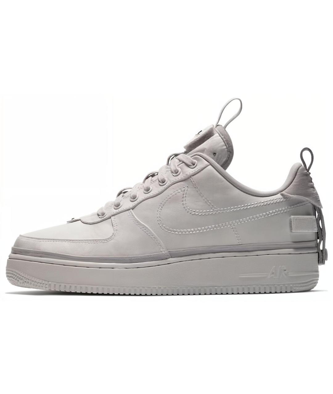 NIKE Серые кожаные низкие кроссовки / кеды, фото 3