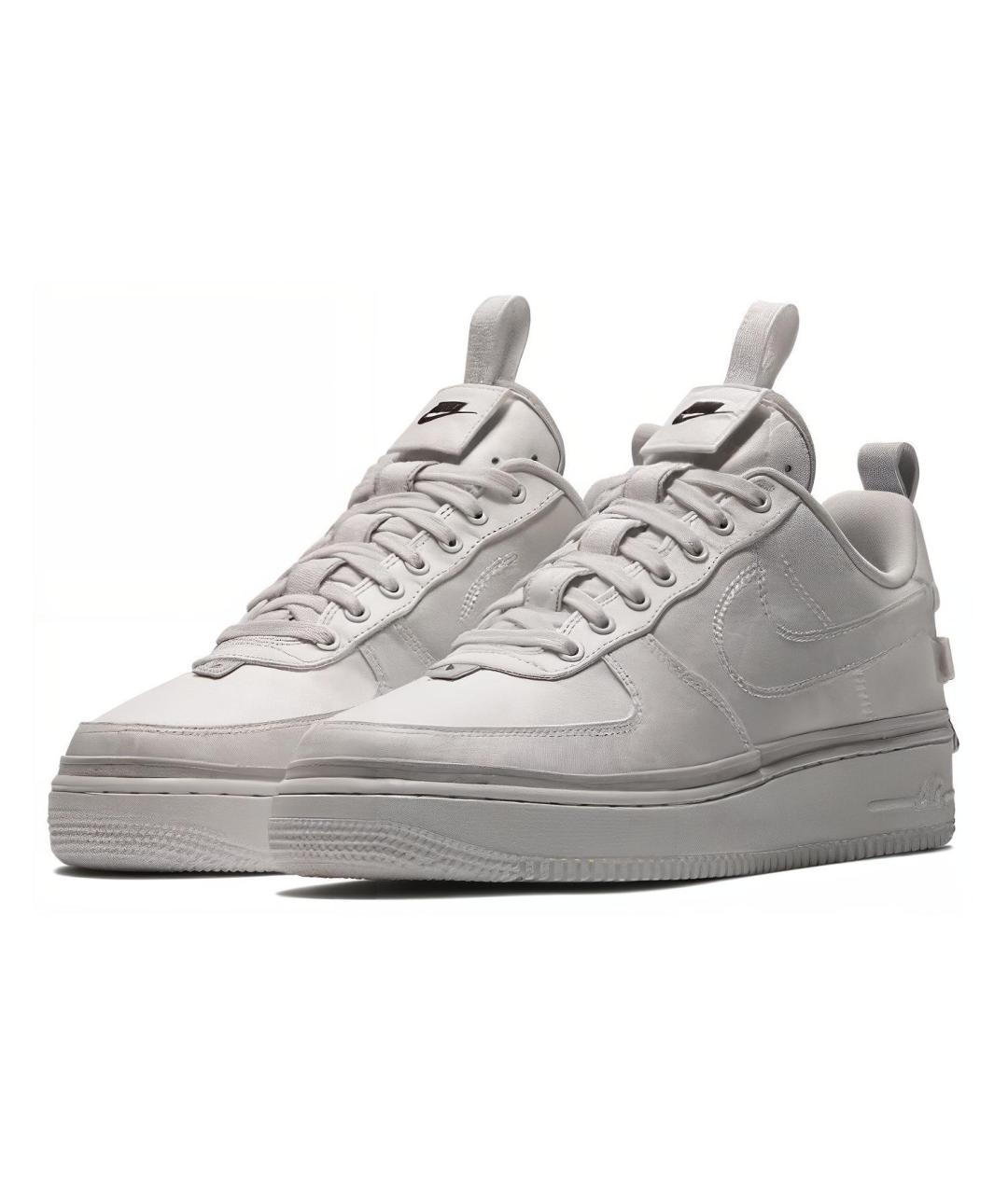 NIKE Серые кожаные низкие кроссовки / кеды, фото 4