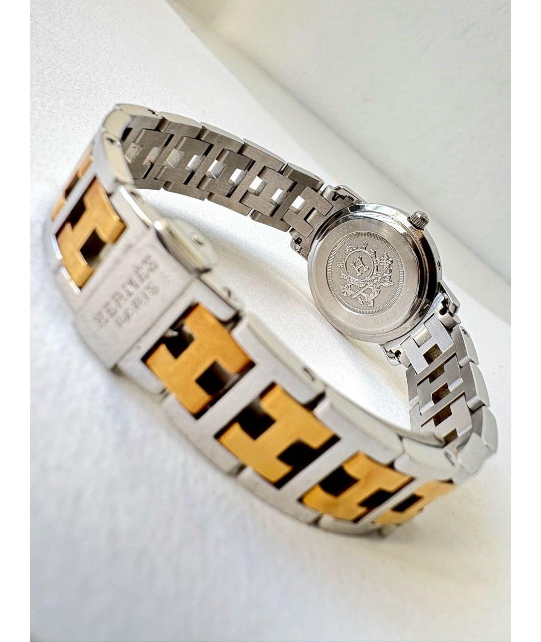 HERMES Серебряные позолоченные часы, фото 8