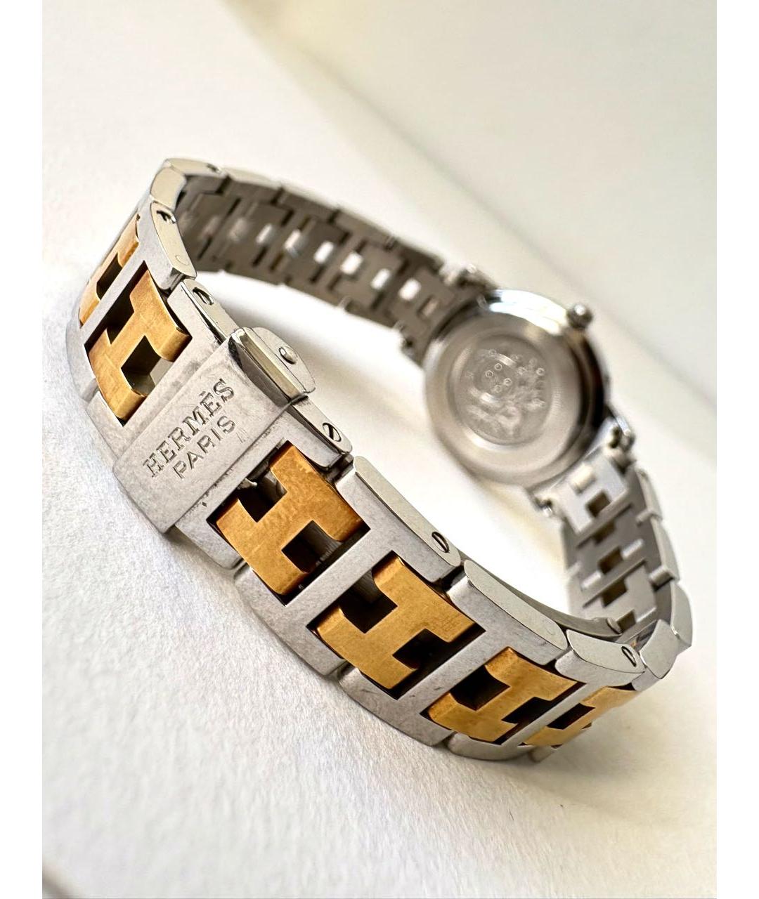 HERMES Серебряные позолоченные часы, фото 7