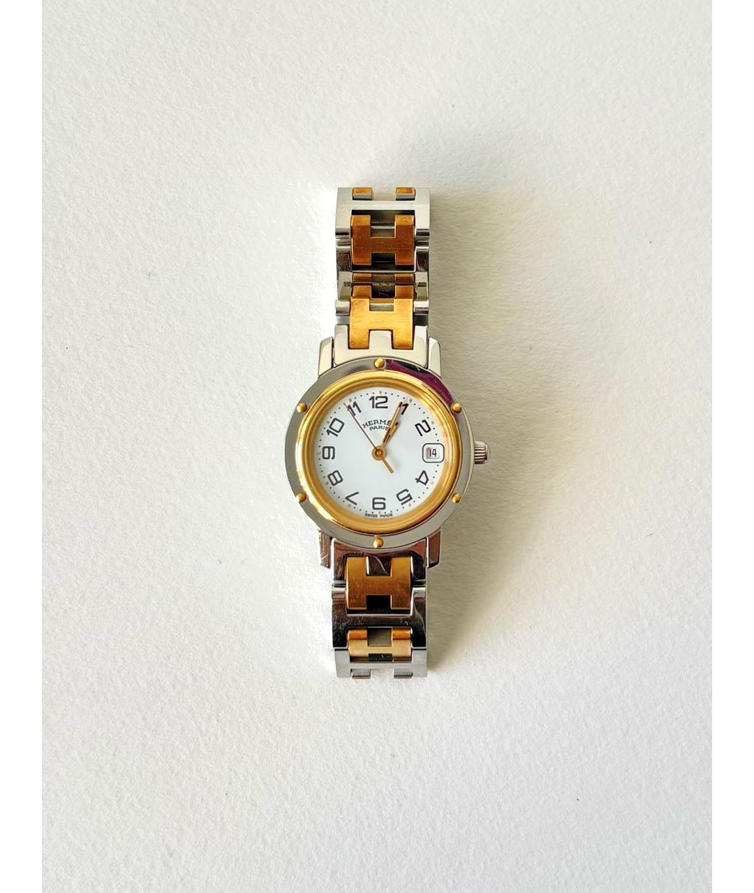 HERMES Серебряные позолоченные часы, фото 9