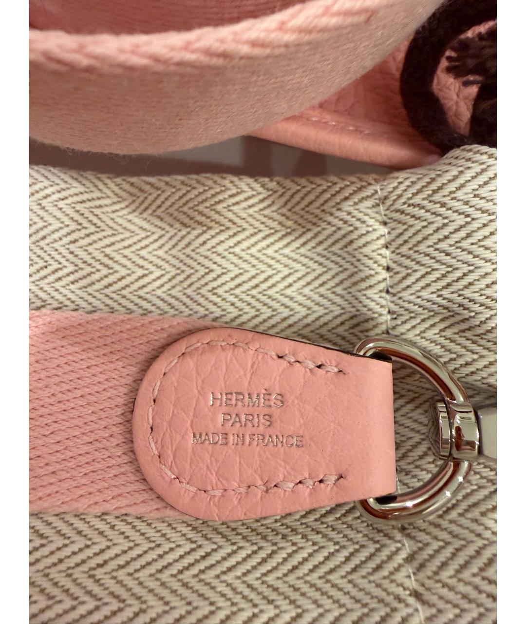HERMES Розовая кожаная сумка через плечо, фото 5