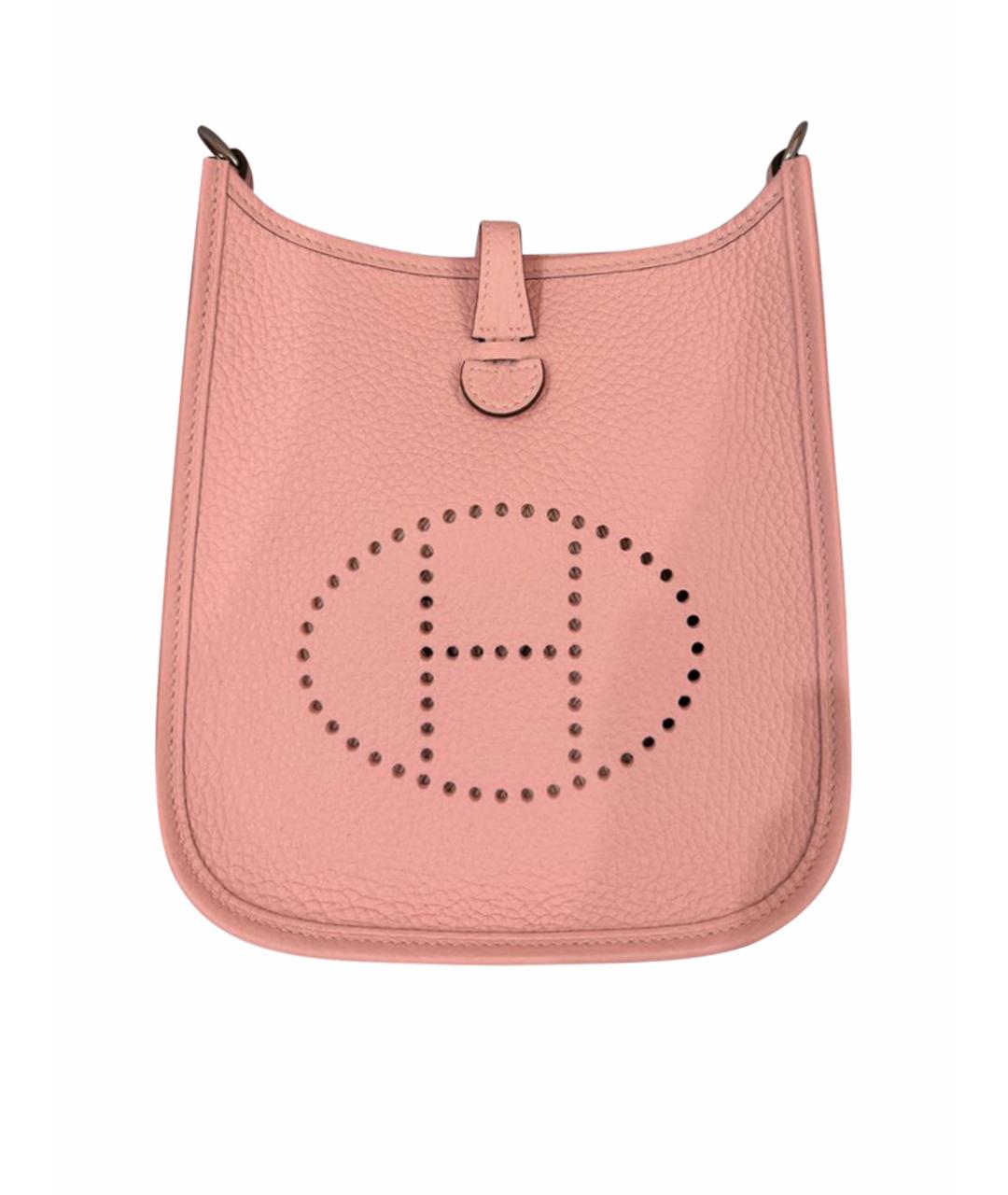 HERMES Розовая кожаная сумка через плечо, фото 1