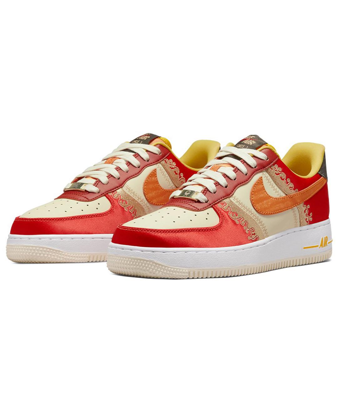 NIKE Оранжевое кожаные кроссовки, фото 4