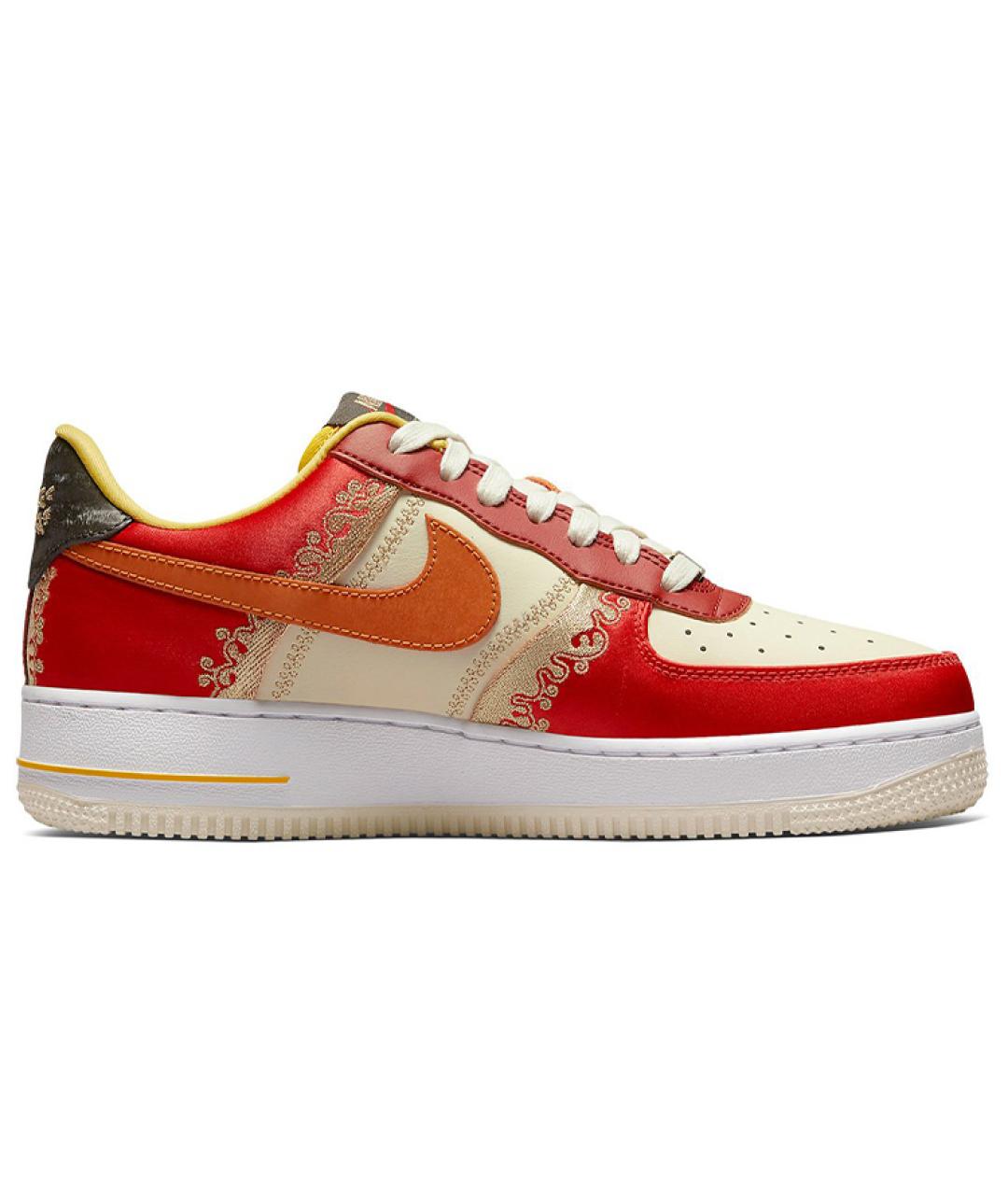 NIKE Оранжевое кожаные кроссовки, фото 3