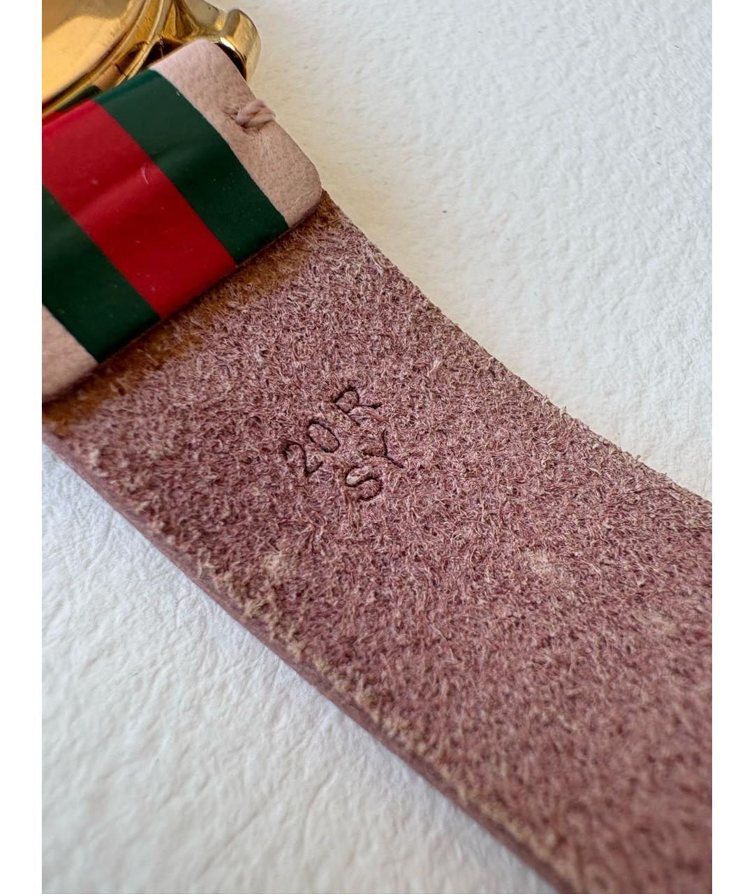 GUCCI Розовые позолоченные часы, фото 8