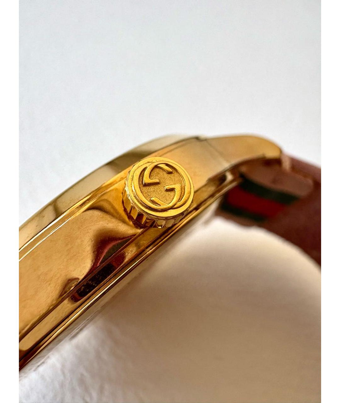 GUCCI Розовые позолоченные часы, фото 4